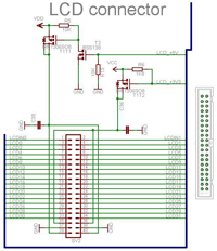 Zapojení konektoru LCD (SV2)