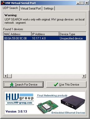UDP search - vyhledavani kompatibilnich zarizeni